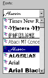 Font List & Combo ActiveX Control ActiveX Product