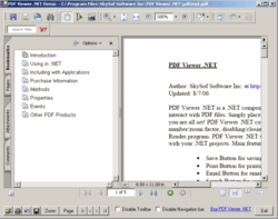 PDF Viewer .NET ActiveX Product