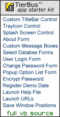 TierBus (TM) Application Starter Kit - 14 Functions in 1 OCX