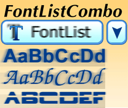 DMControls.FontListCombo .NET contr screenshot