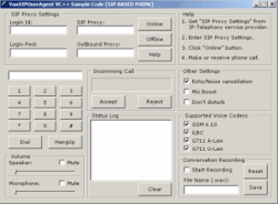 VaxVoIP SIP ActiveX SDK screenshot