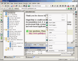 MagicHelp Help Authoring Tool screenshot