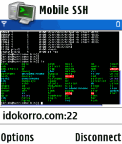 Mobile SSH screenshot