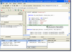 SplineTech JavaScript Debugger screenshot