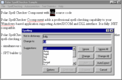 Polar SpellChecker Component screenshot