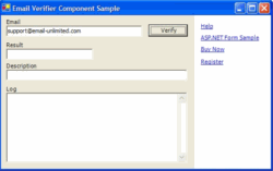 Live Email Validation Component screenshot