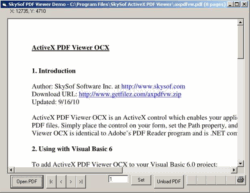ActiveX PDF Viewer OCX screenshot