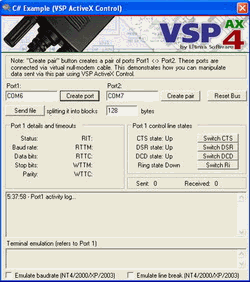 Virtual Serial Port ActiveX screenshot