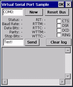 Virtual Serial Port ActiveX CE screenshot